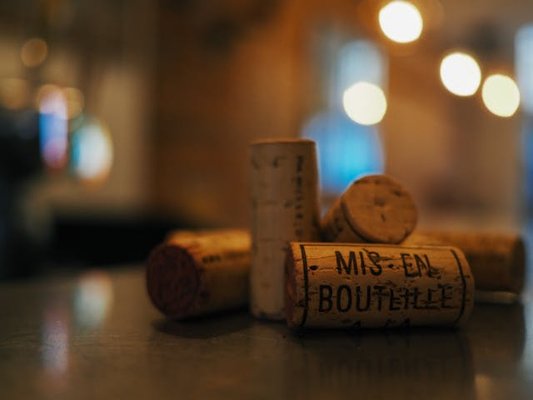 Wine corks from the wine accompaniment